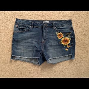 Jean Sunflower Shorts